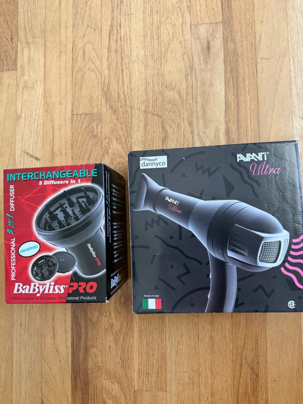 Avanti Ultra Pro Hair Dryer & BaByliss Pro Diffuser Set - Black with Pink